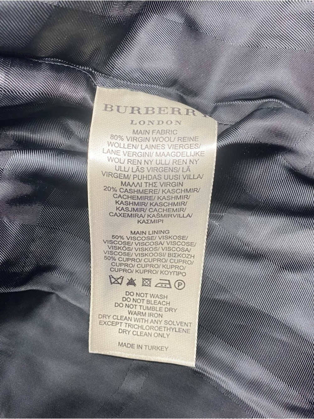 Burberry London Wool Cashmere Peacoat Women’s US 4 Black Double Breasted Luxury - Picture 5 of 16
